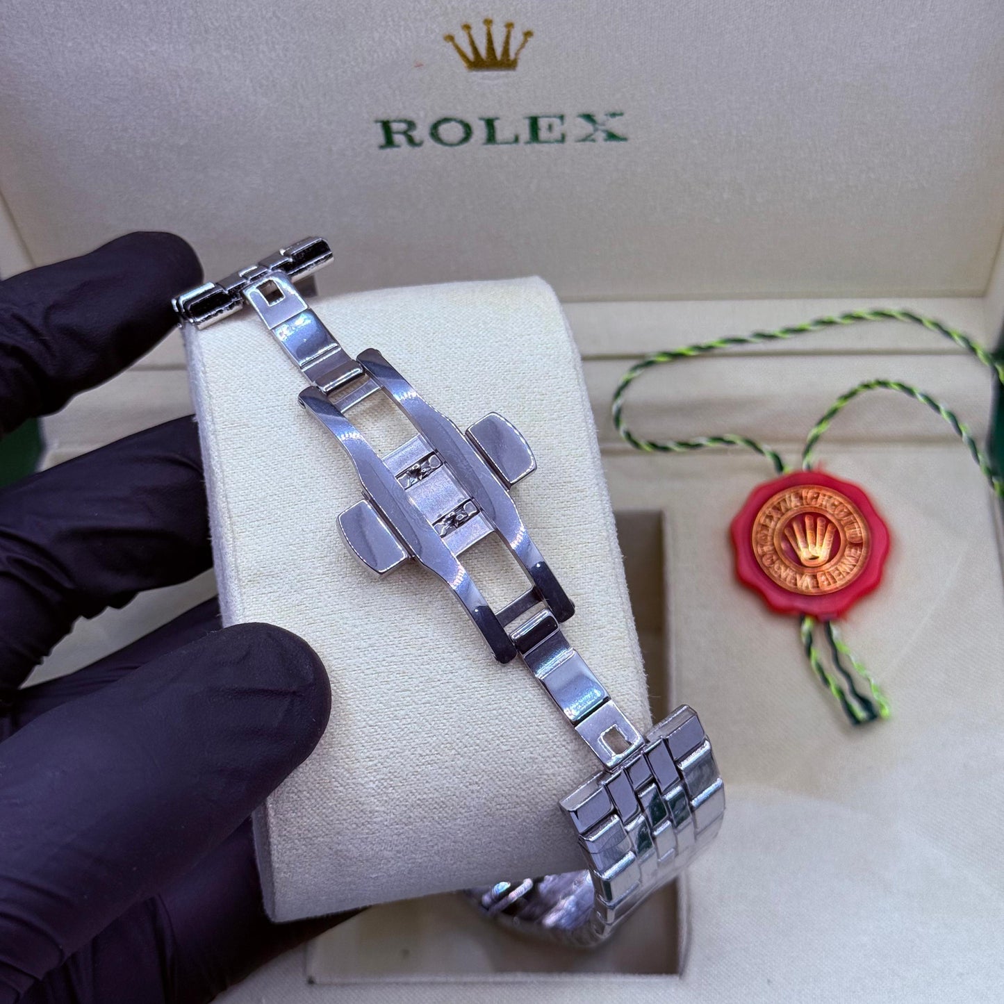 Rolex Land Dweller silver with blue dial