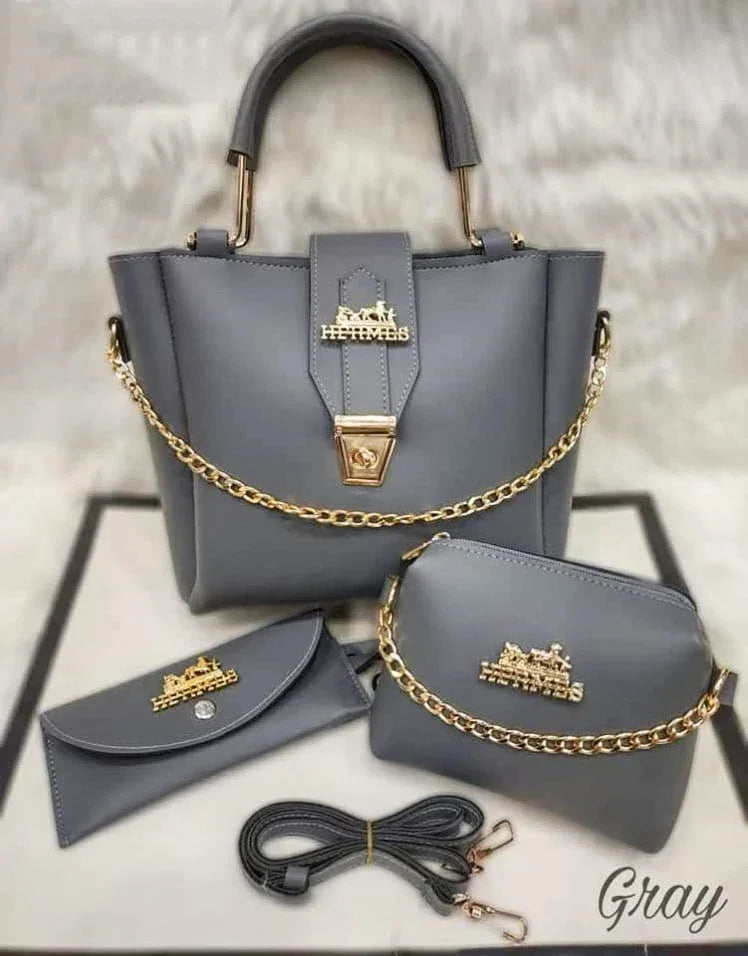3 Piece Leather Purse For Women - Imported Brand Quality