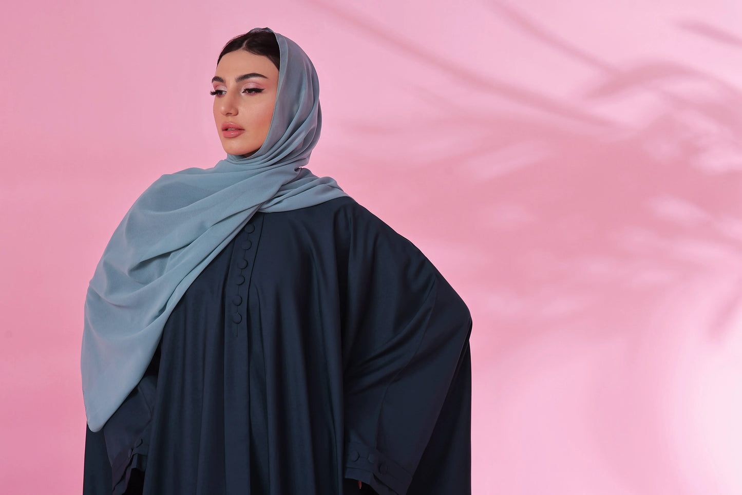 Flowy Farasha Cut Abaya - Deep Teal