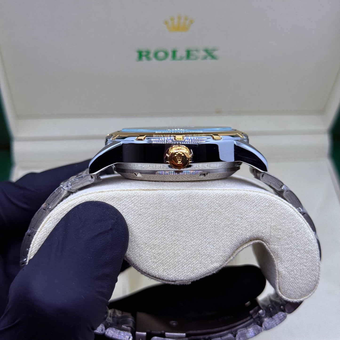Rolex Automatic truetone with scelton golden white dial