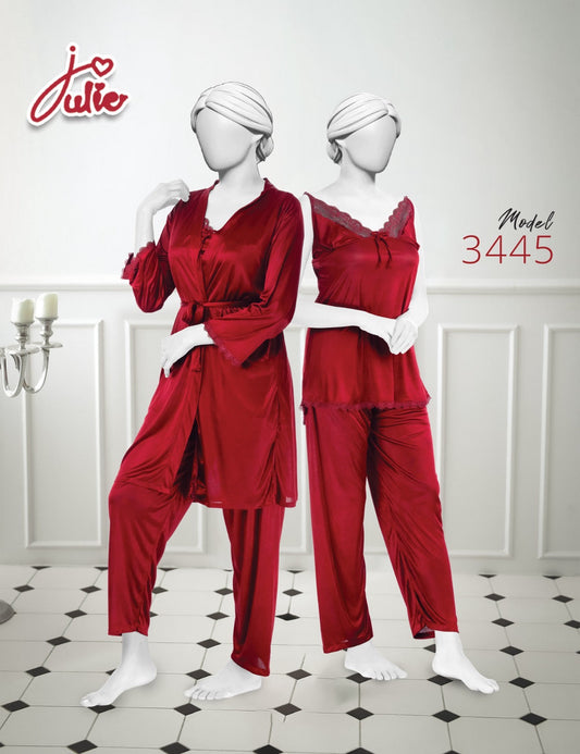 Julie 3 PCS Soft Silk Nigty