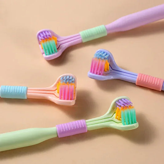 | 3-Sided Modern Toothbrush (Random Color)