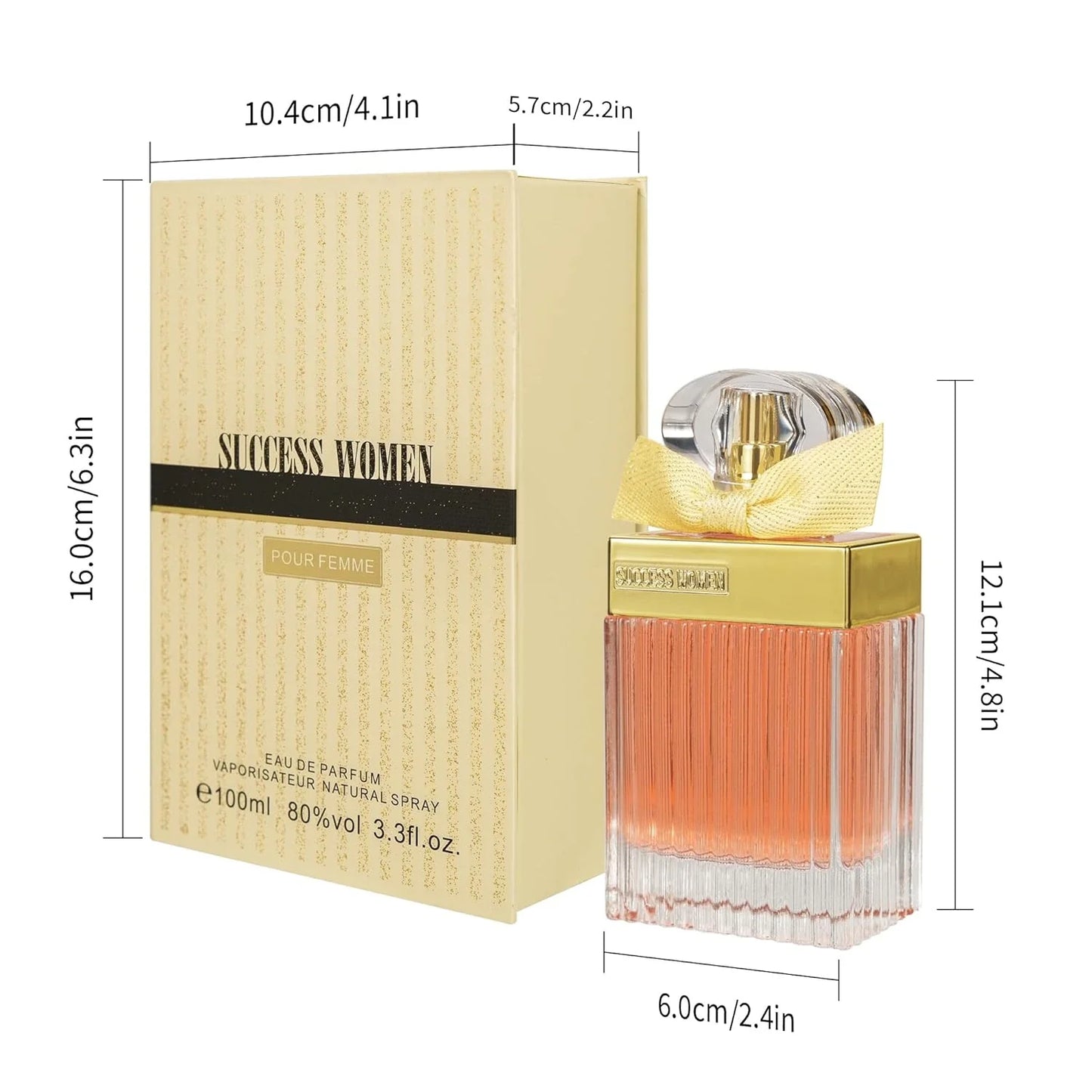 |Success Women Perfume 100ml - Eau De Toilette Set for Women,[Orange]
