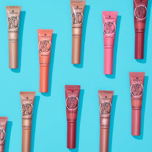 Pack of 6 essence Baby Got Blush Liquid Blush, No. 40, Nude, Express Result, Quick-Drying, Natural, Vegan, Oil-Free, Paraben-Free, No Microplastic Particles, Pack of 10 ml