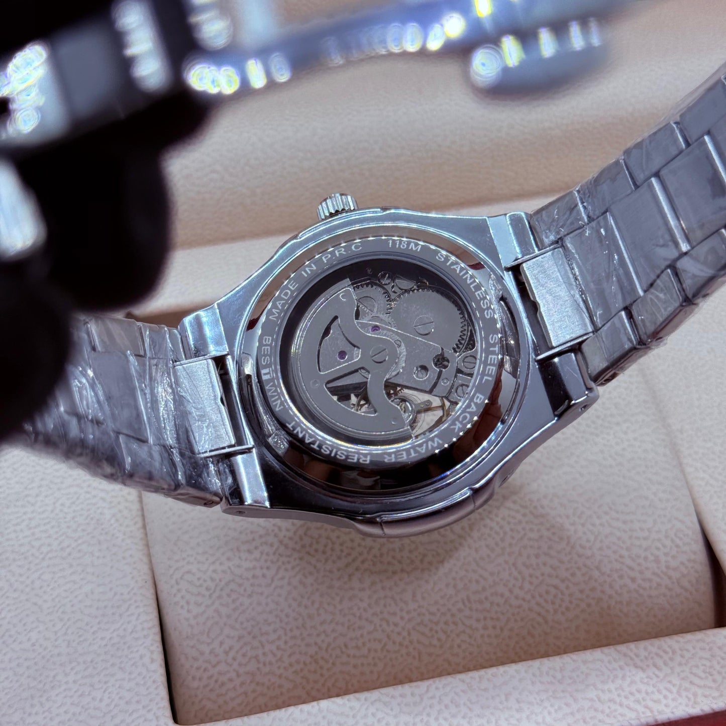 PP style automatic silver with blue scelton