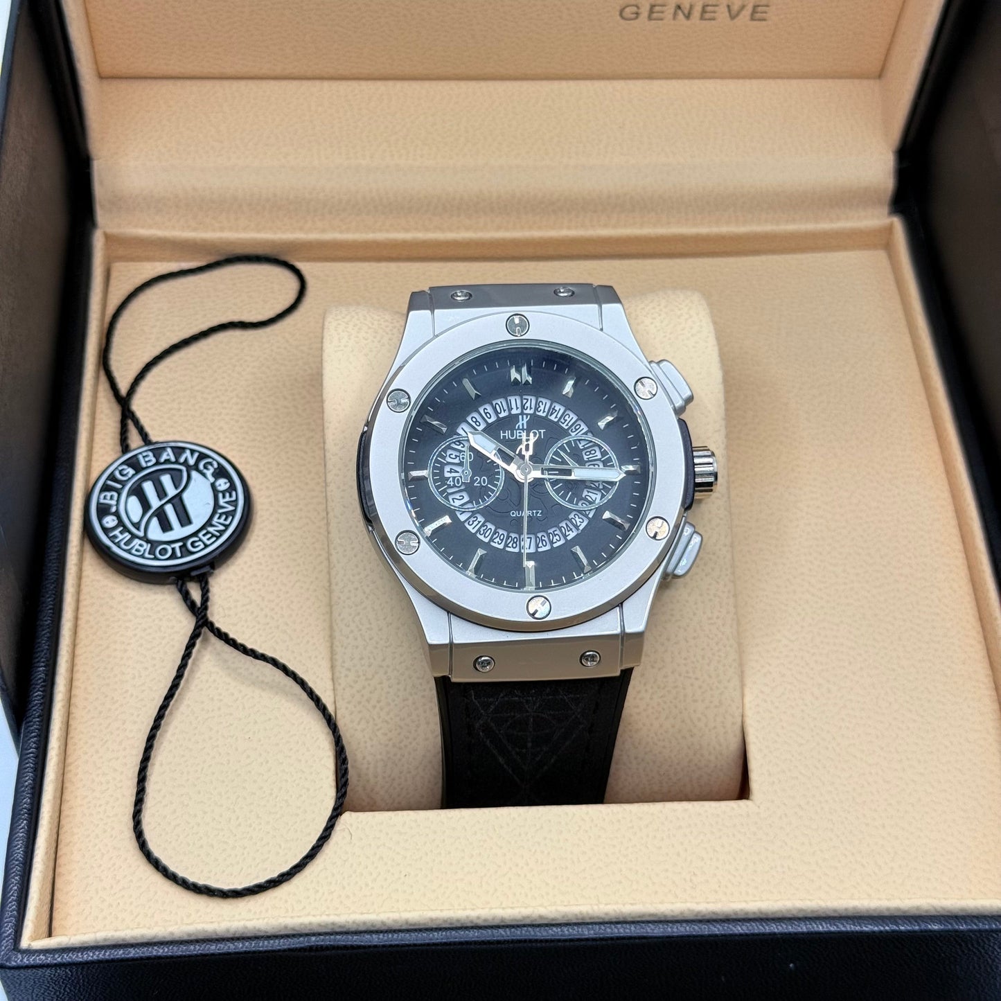 Hublot black sclton with black strap