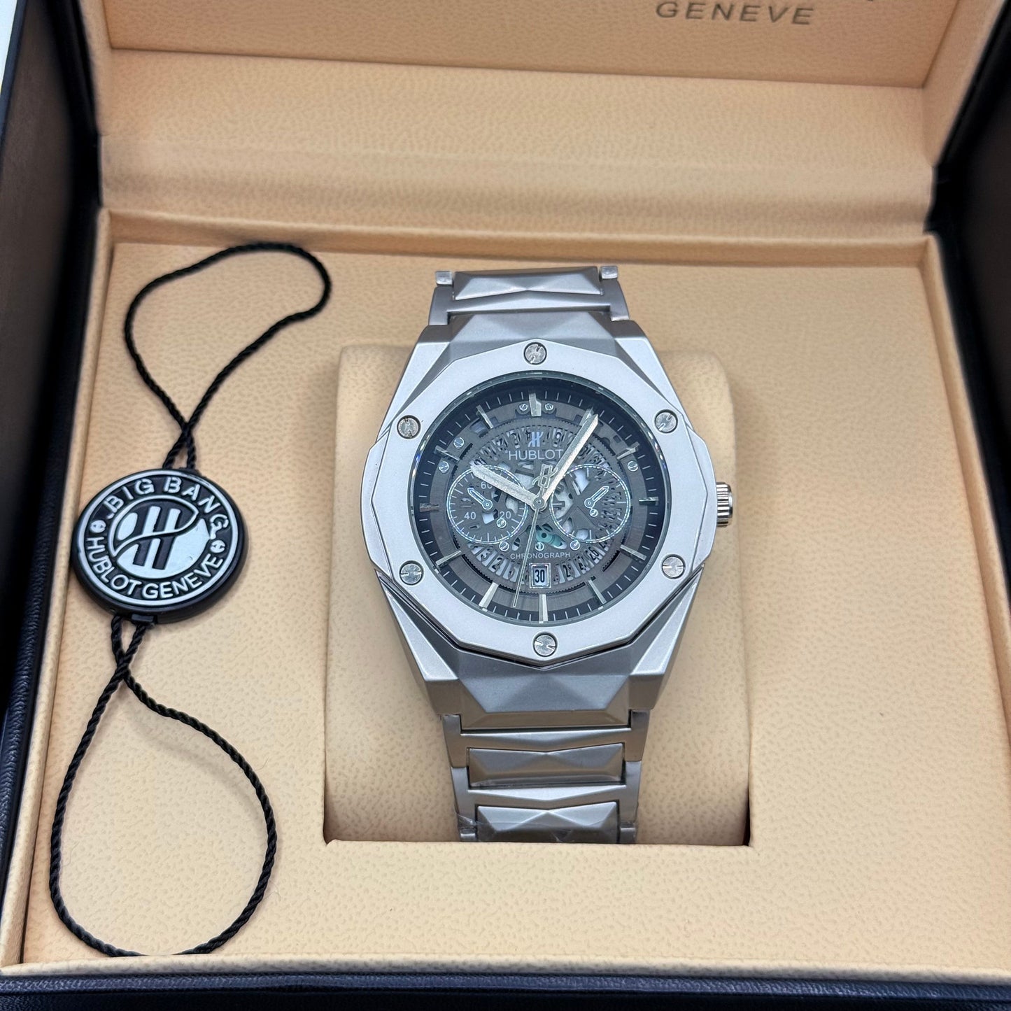 Hublot diamond cut black  dial