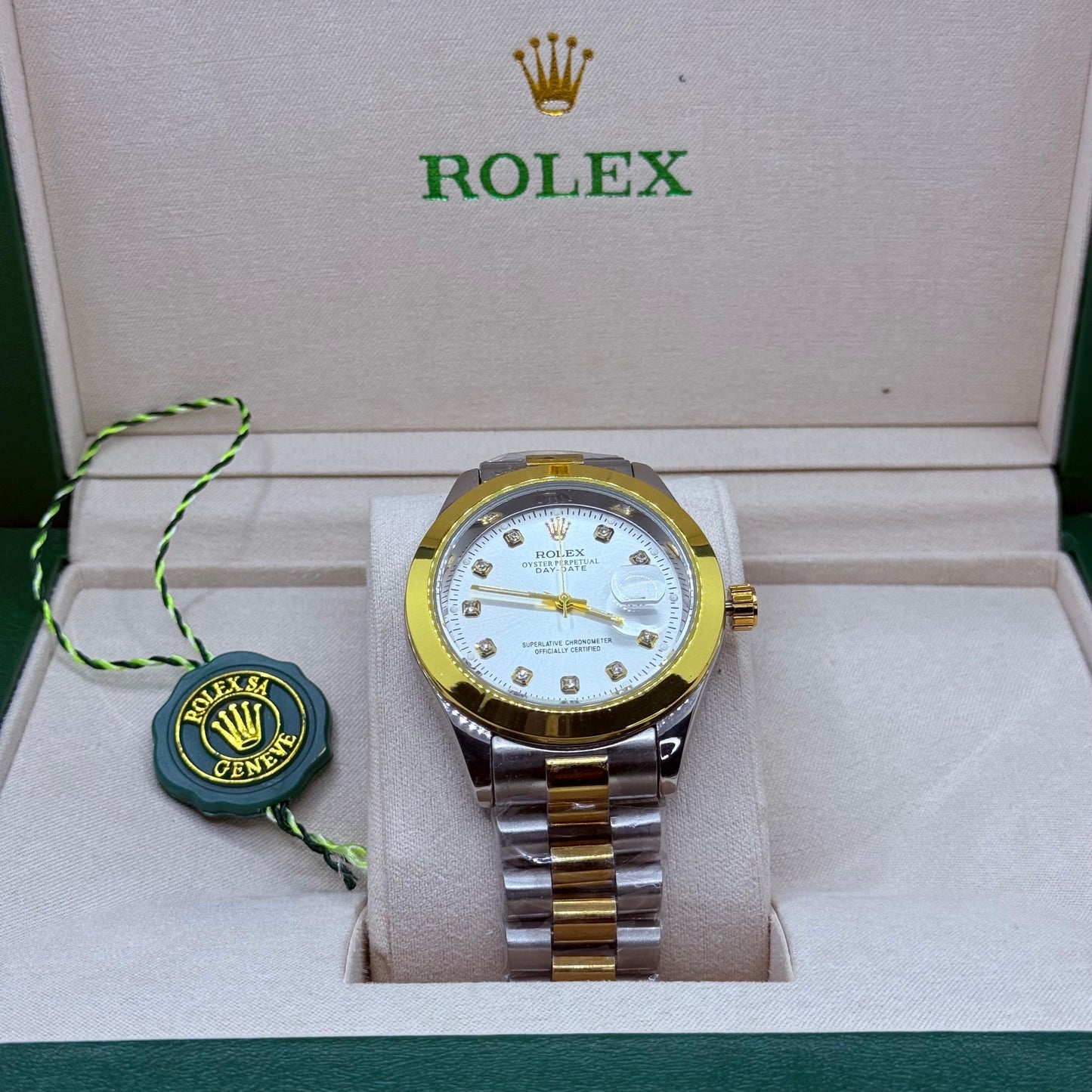 Rolex oyster truetone with white  dial