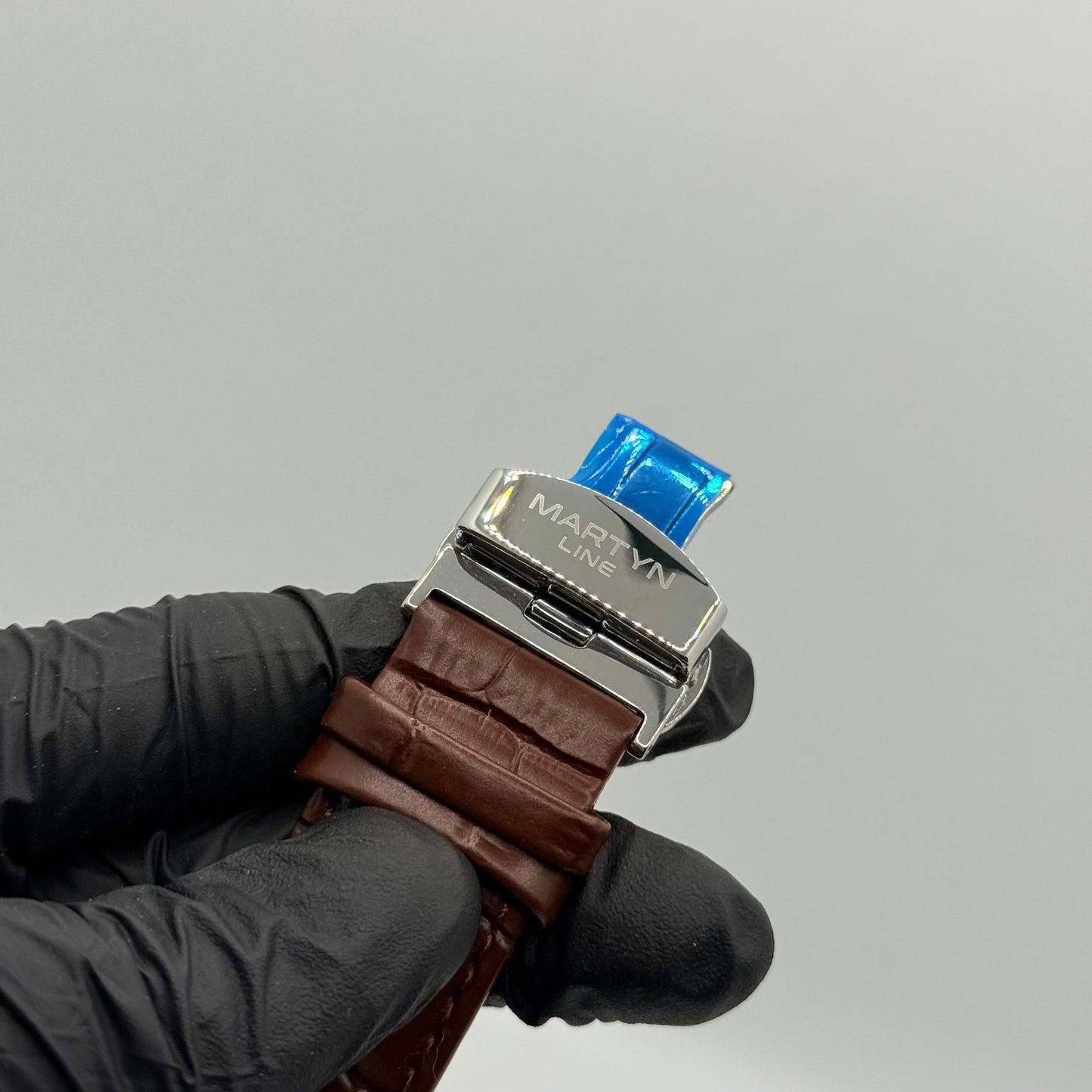 MARTIN white dial with brown  leather strap watch