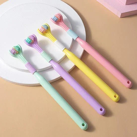 | 3-Sided Modern Toothbrush (Random Color)