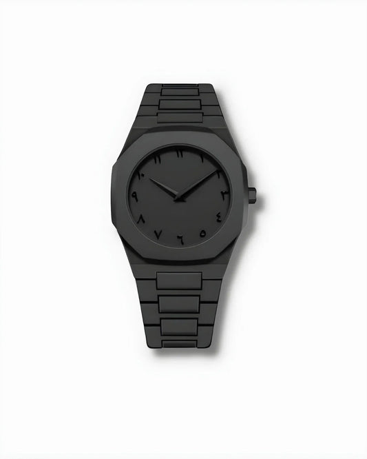 Nimz Fashion | Black Arabic Aura Premium Wristwatch