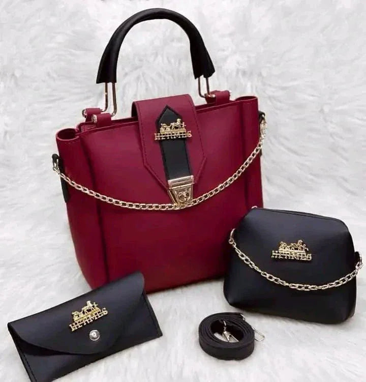 3 Piece Leather Purse For Women - Imported Brand Quality