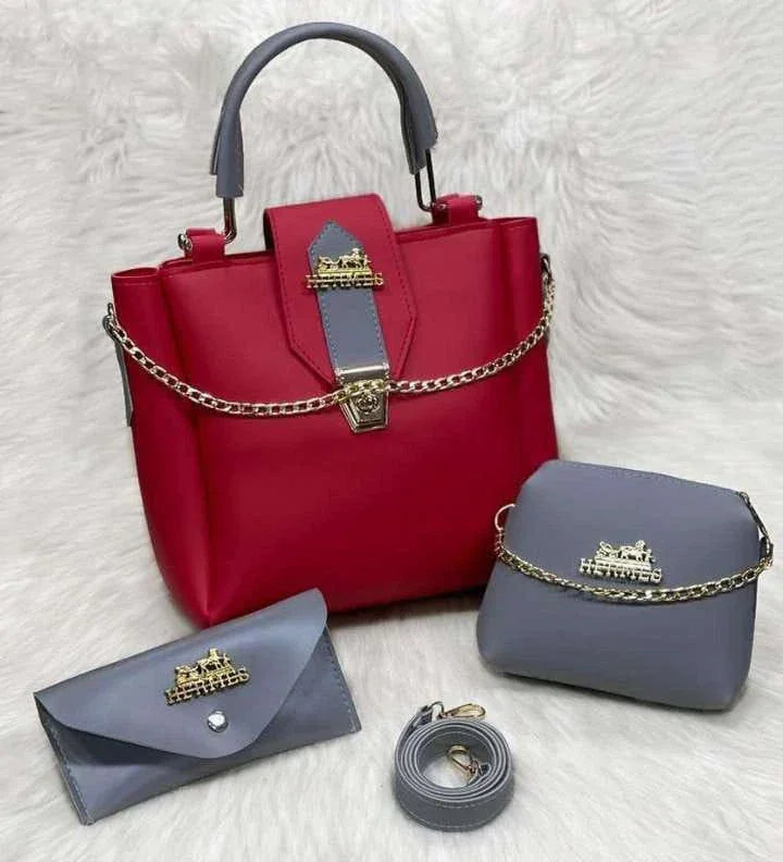3 Piece Leather Purse For Women - Imported Brand Quality